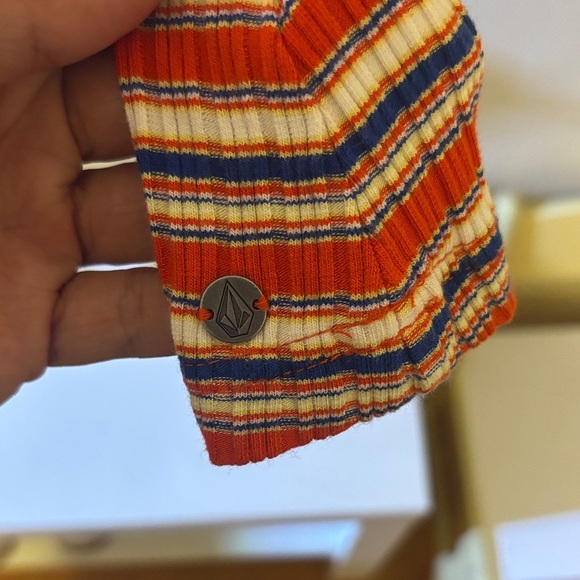 Volcom Red and White Striped Dress - Picture 2 of 4